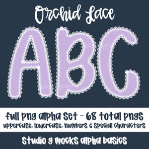 Alfabeto de encaje, alfabeto de encaje morado, letras ABC de encaje orquídea, juego básico de letras para profesores (25-2003)