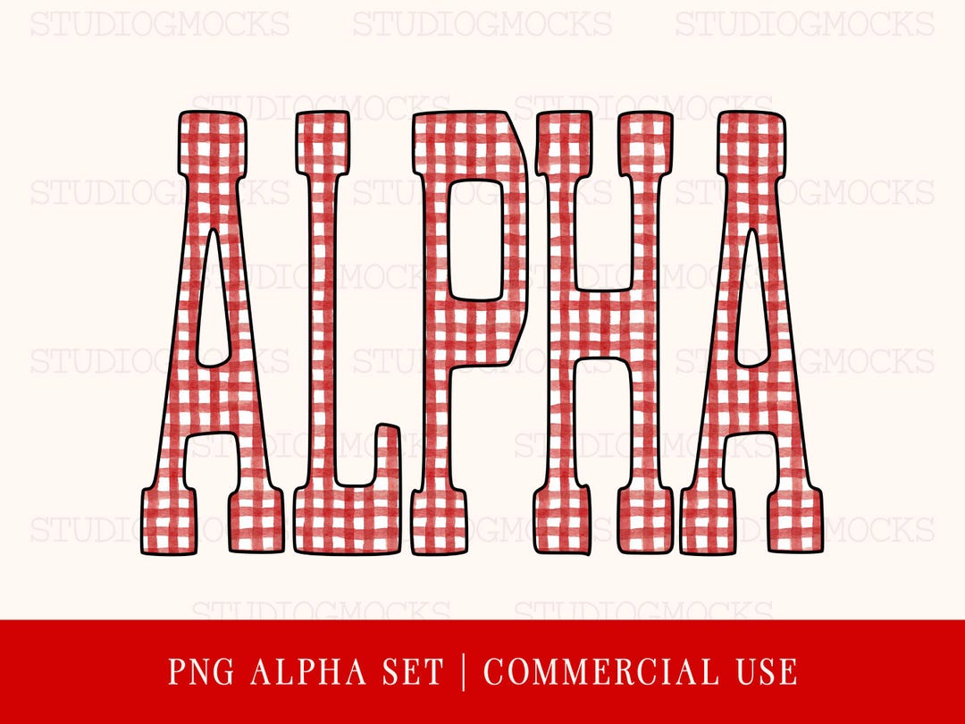 Preppy Christmas Alpha Set, Tall Alphabet Lettering Set, Trendy Holiday ...