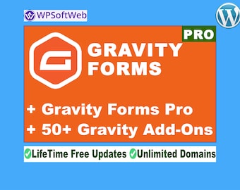 Gravity Forms Pro WordPress Form Builder Plugin and All 50 Gravity Forms Addons Lifetime Updates and Unlimited Website Usage