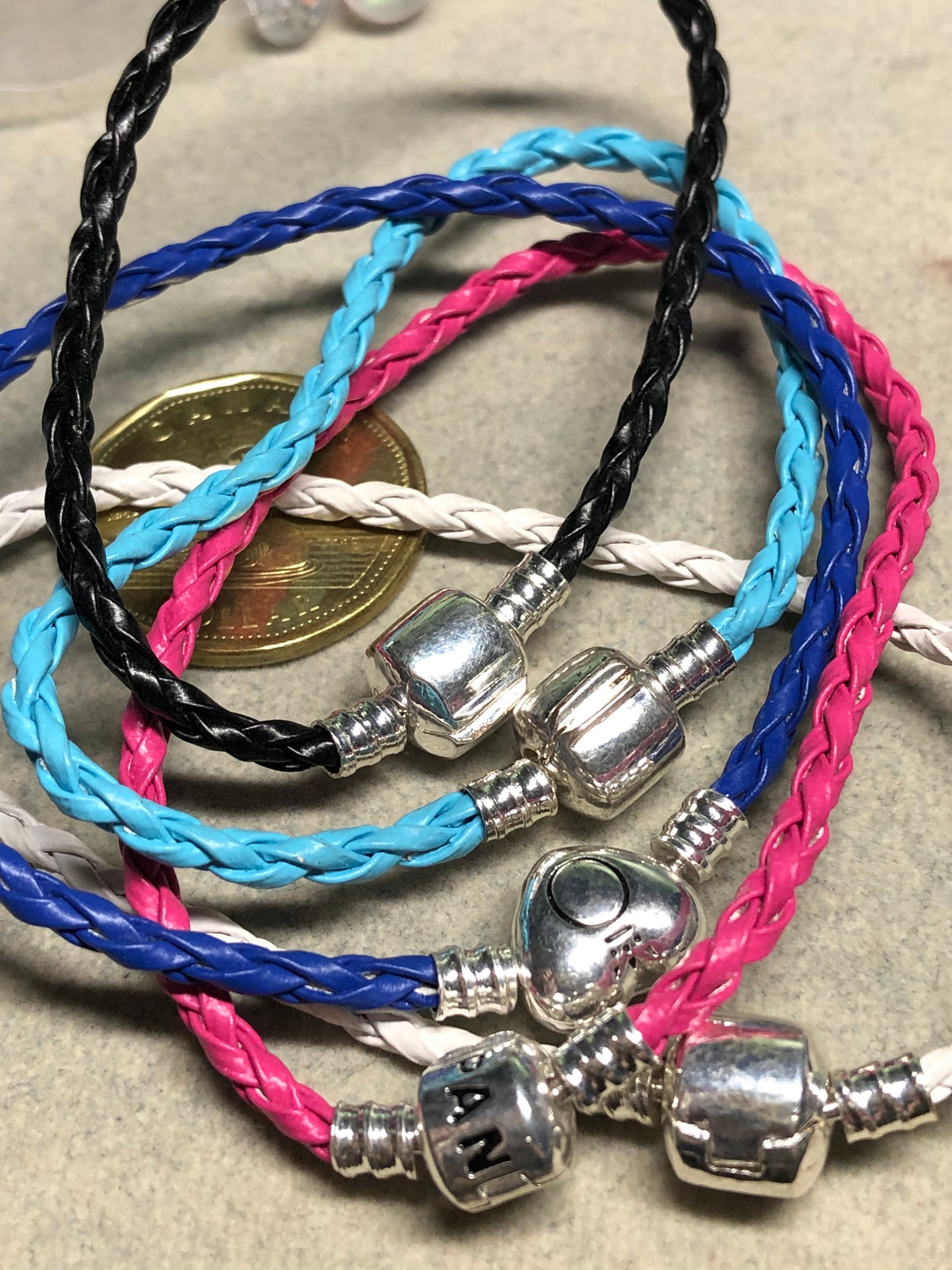 5 Bracelet Lot Assorted Colors All Leather Bracelets Mixed Lot