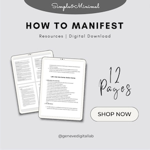 Learn How To Manifest - A Simple Guide / PDF / Manifestation / Learning / Manifestation Course / Downloadable / Manifesting Guide