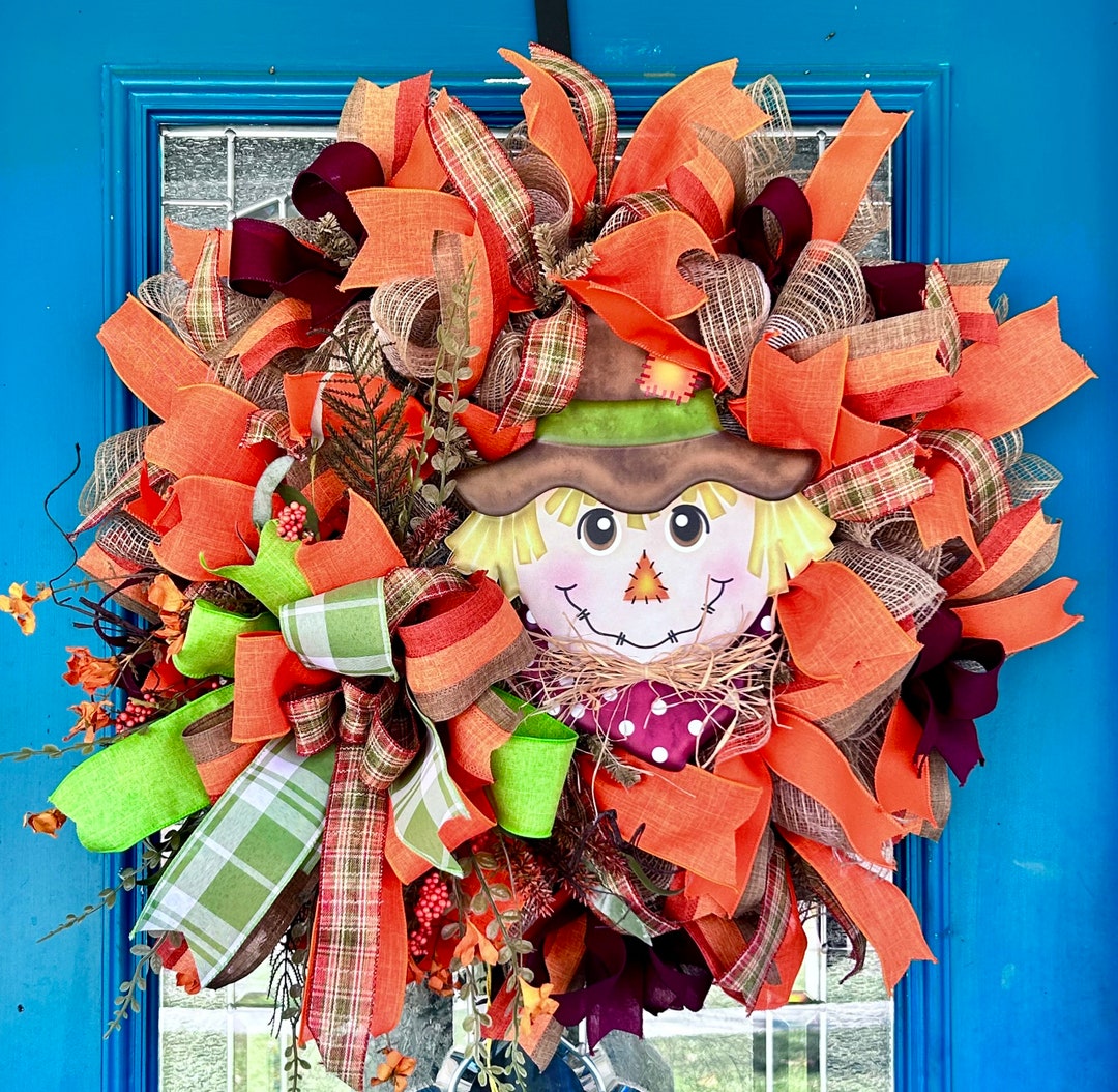 Scarecrow Face With A Smile And A Cute Hat Etsy Il 1080xN.5549234612 Aers