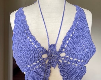 Handmade Crochet Butterfly Top