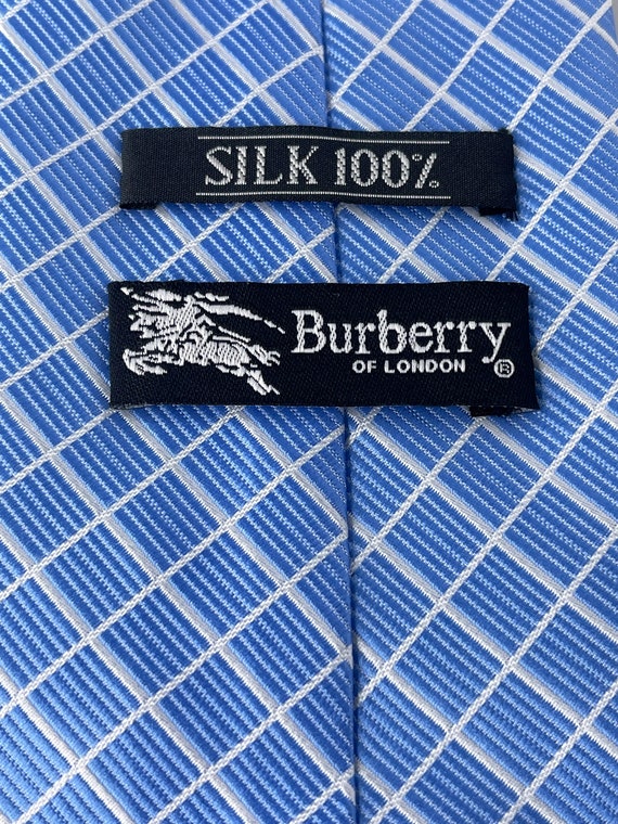 Baby Blue Burberry tie - Vintage tie - Wedding ti… - image 5