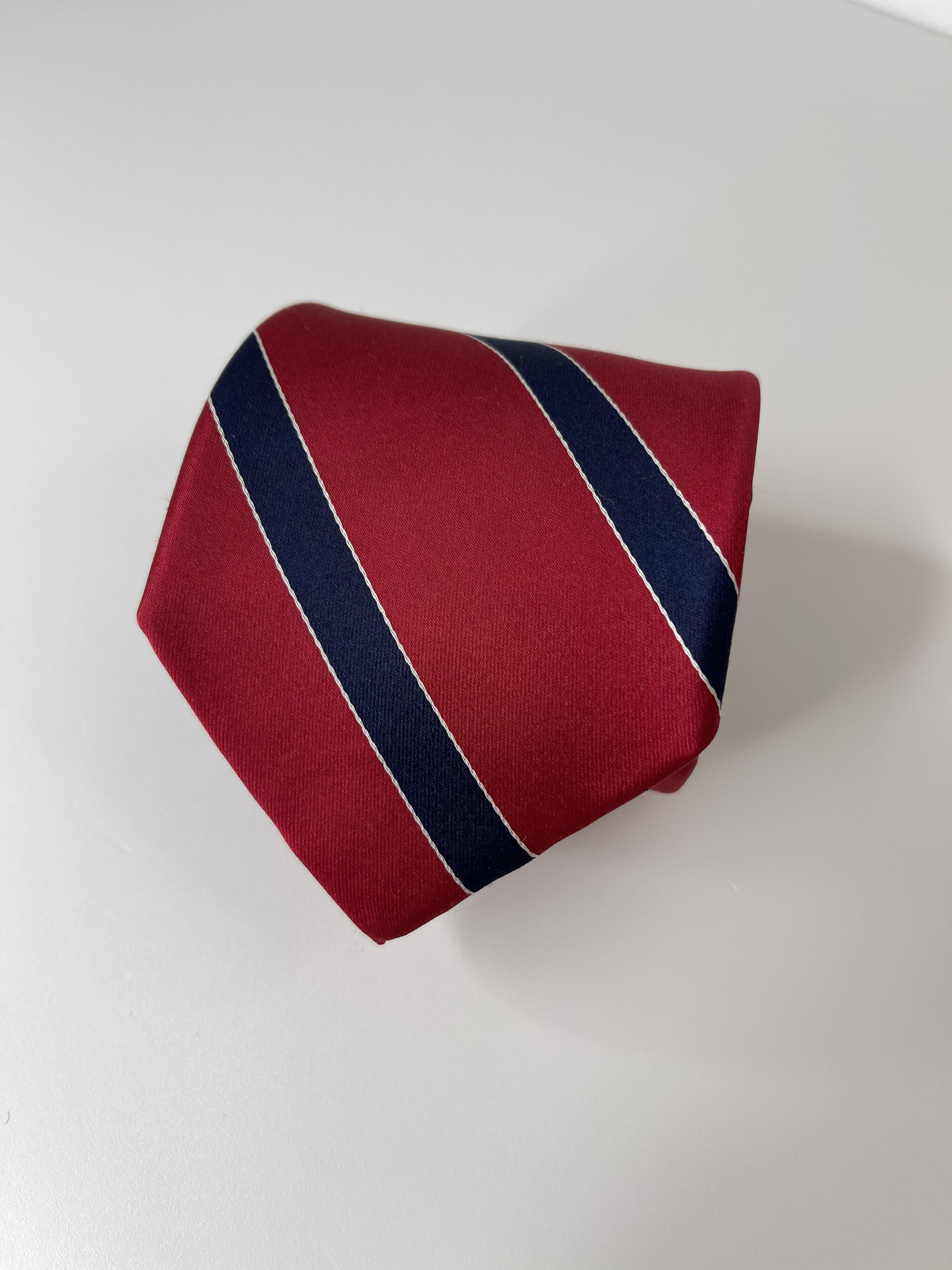 Tommy Hilfiger Red and Blue Necktie 100% Silk - Etsy