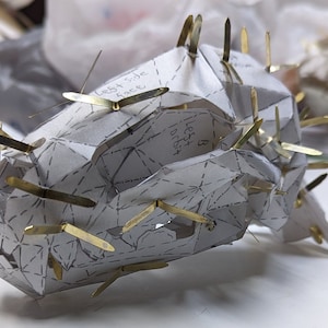 Kit de construcción de calavera de gato Papercraft de tamaño natural, plantillas de cosplay, PDF, bricolaje, Halloween, artes y manualidades, origami, escultura