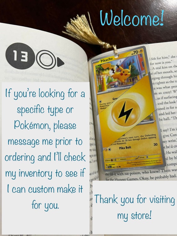 Pokmon Card Bookmark - Gotta Read 'em All! - Etsy Pokmon Card Bookmark - Gotta Read 'em All! - Etsy