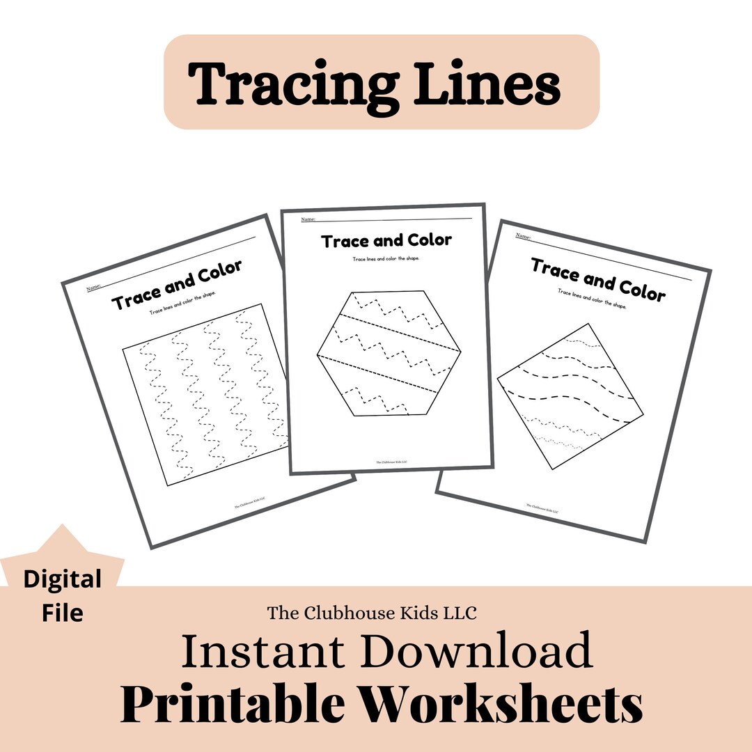 Prewriting Shape Worksheets Shapes and Line Practice Worksheet