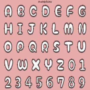 Blank Rounded Alphabet SVG PNG, Transparent Background Bouncy Letters ...