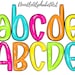 White Double Line Doodle Letters PNG Bundle, Black Double Outline ...