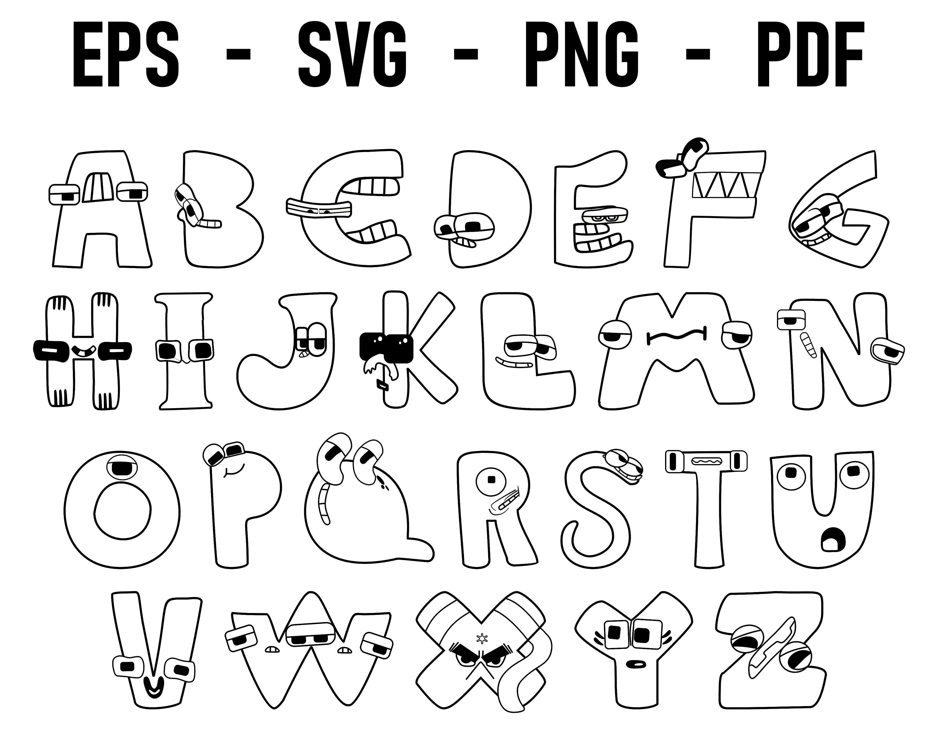 Alphabet Lore Uppercase and Lowercase Letters A to Z by VintArts