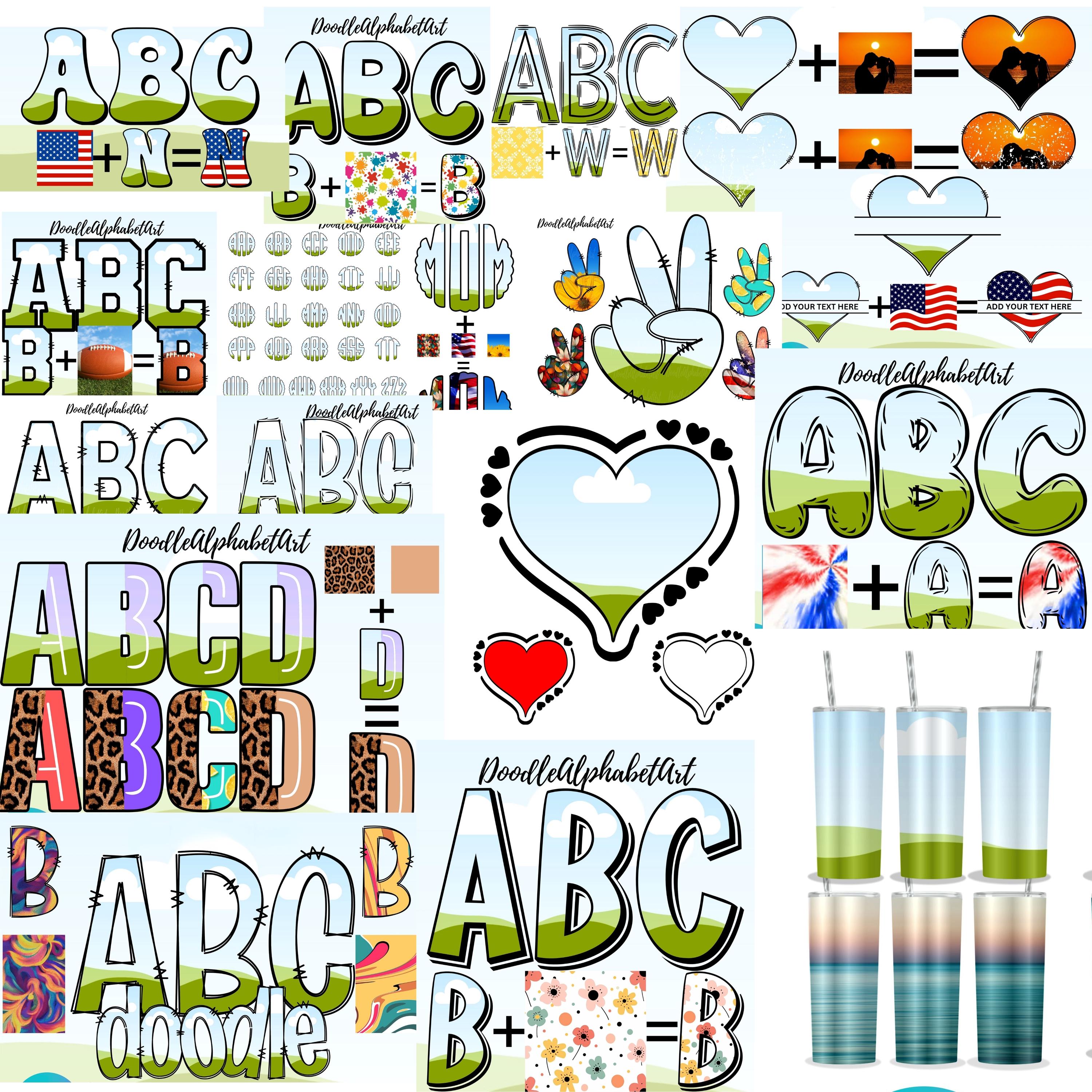 Alphabet Design Resource Bundle, Editable Letter Graphics for Creative ...