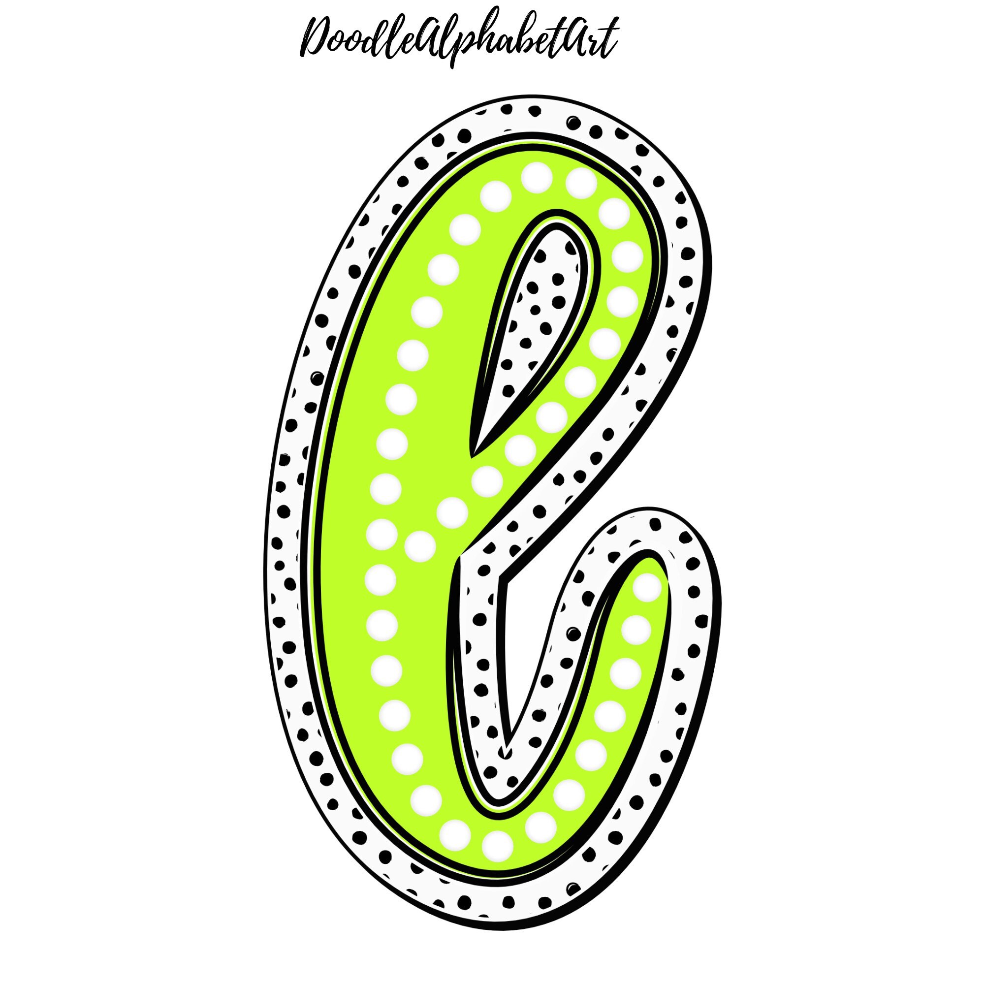 Dalmatian Spots Alphabet PNG Bundle: Doodle Polka Dot Letters