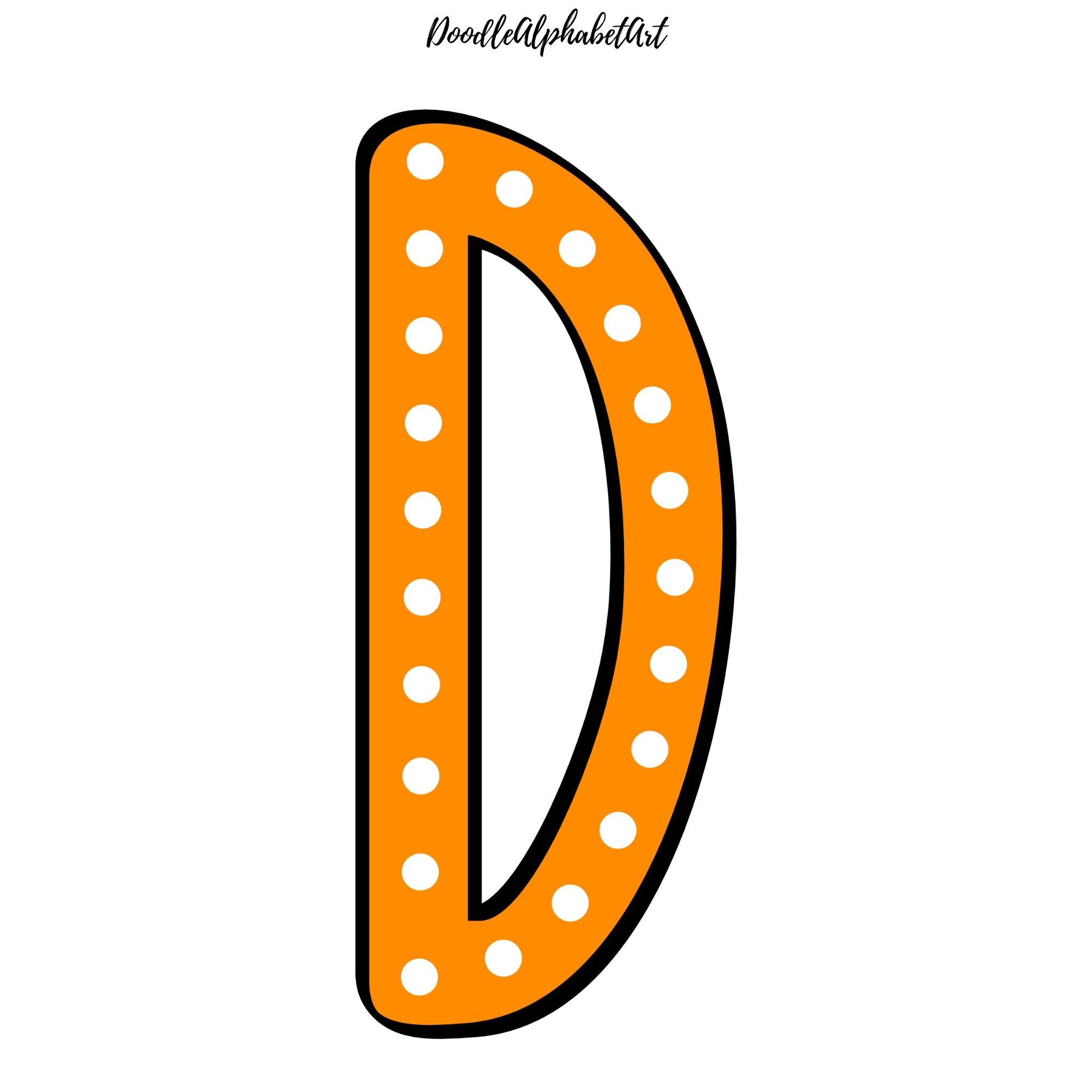 Polka Dot Alphabet PNG: Bright Tall Font Letters (digital Download