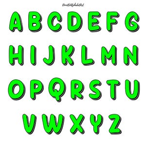Doodle Alphabet SVG: Layered Block Shadow Letters (digital Download) - Etsy
