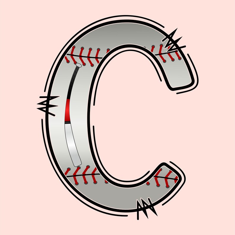 Baseball Doodle Letters Alphabet Bundle PNG Sublimation Etsy