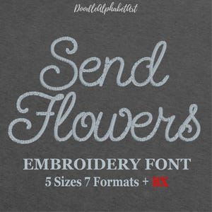 Send Flowers Embroidery Font, Classic Script BX, Handwritten Cursive ...