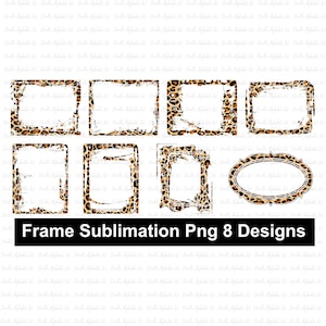 Distressed Grunge Leopard Background Frame PNG Element Design Bundle with transparent backgrounds, Instant Download