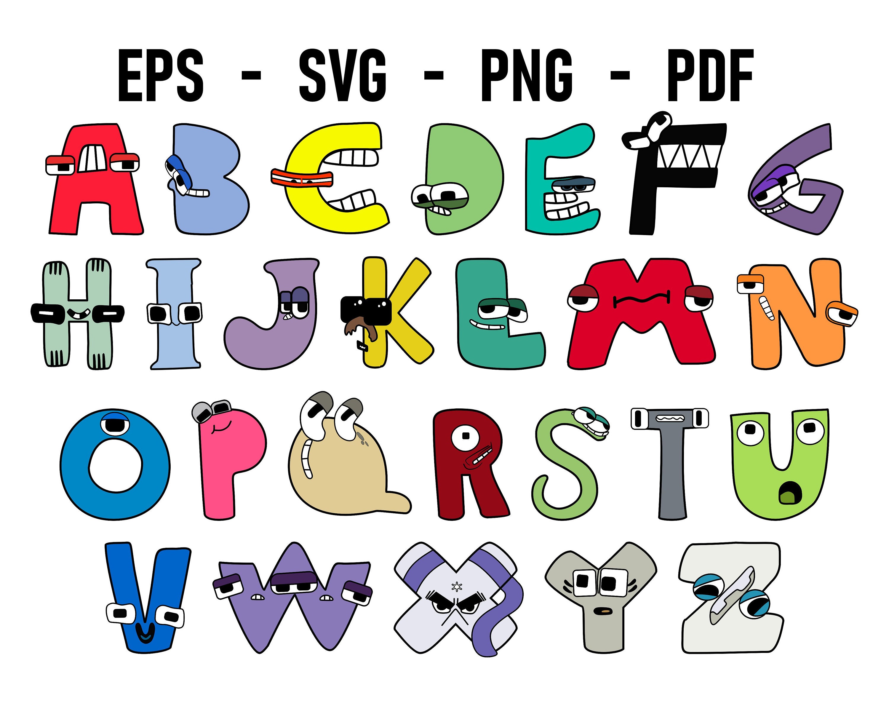 Complete Alphabet Lore Bundle Uppercase Lowercase & Number -  in 2023