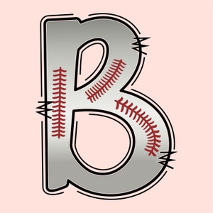 Baseball Doodle Alphabet Letters PNG Bundle, Sublimation Designs PNG ...