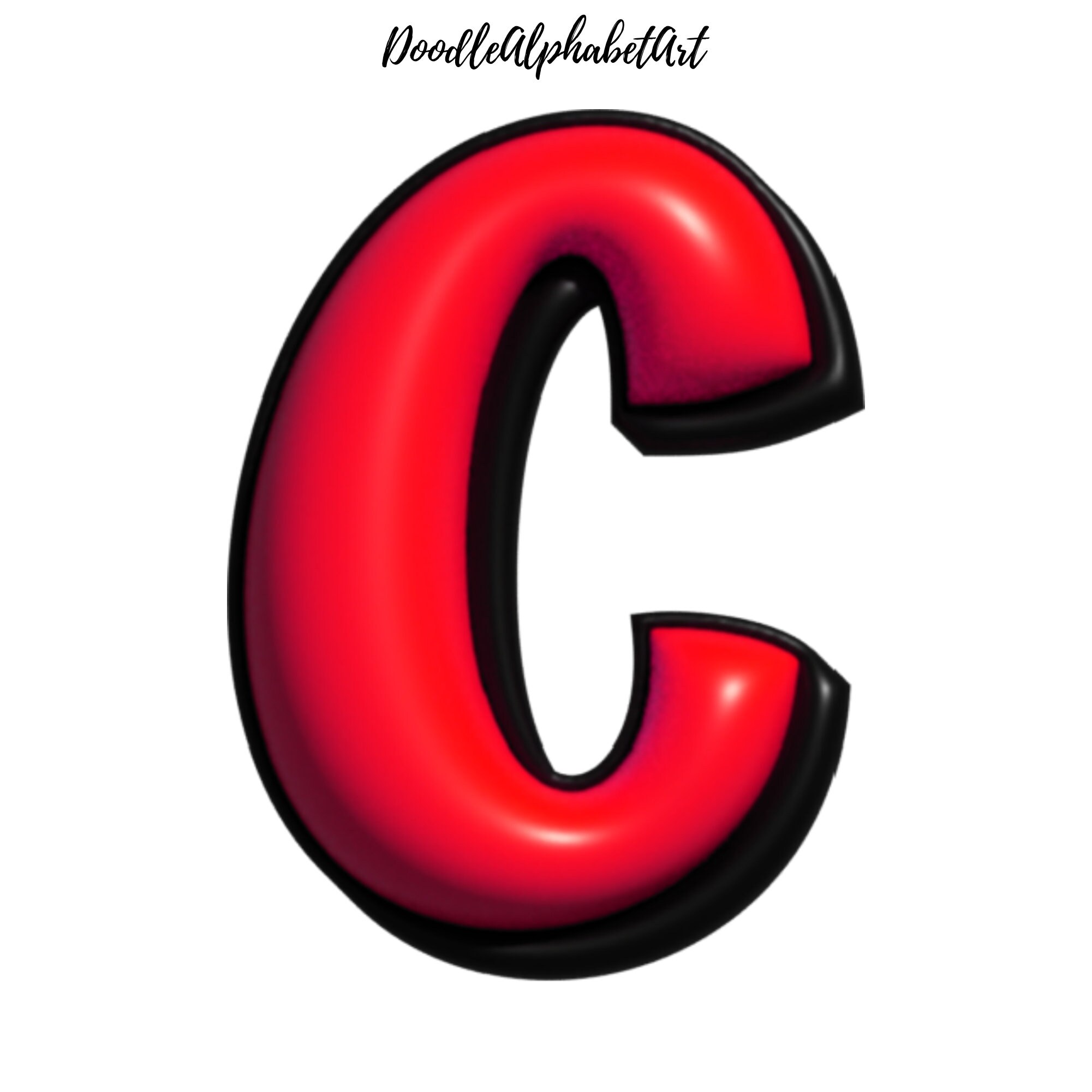 3D Inflated Alphabet Letters PNG: Colorful Digital Download - Etsy
