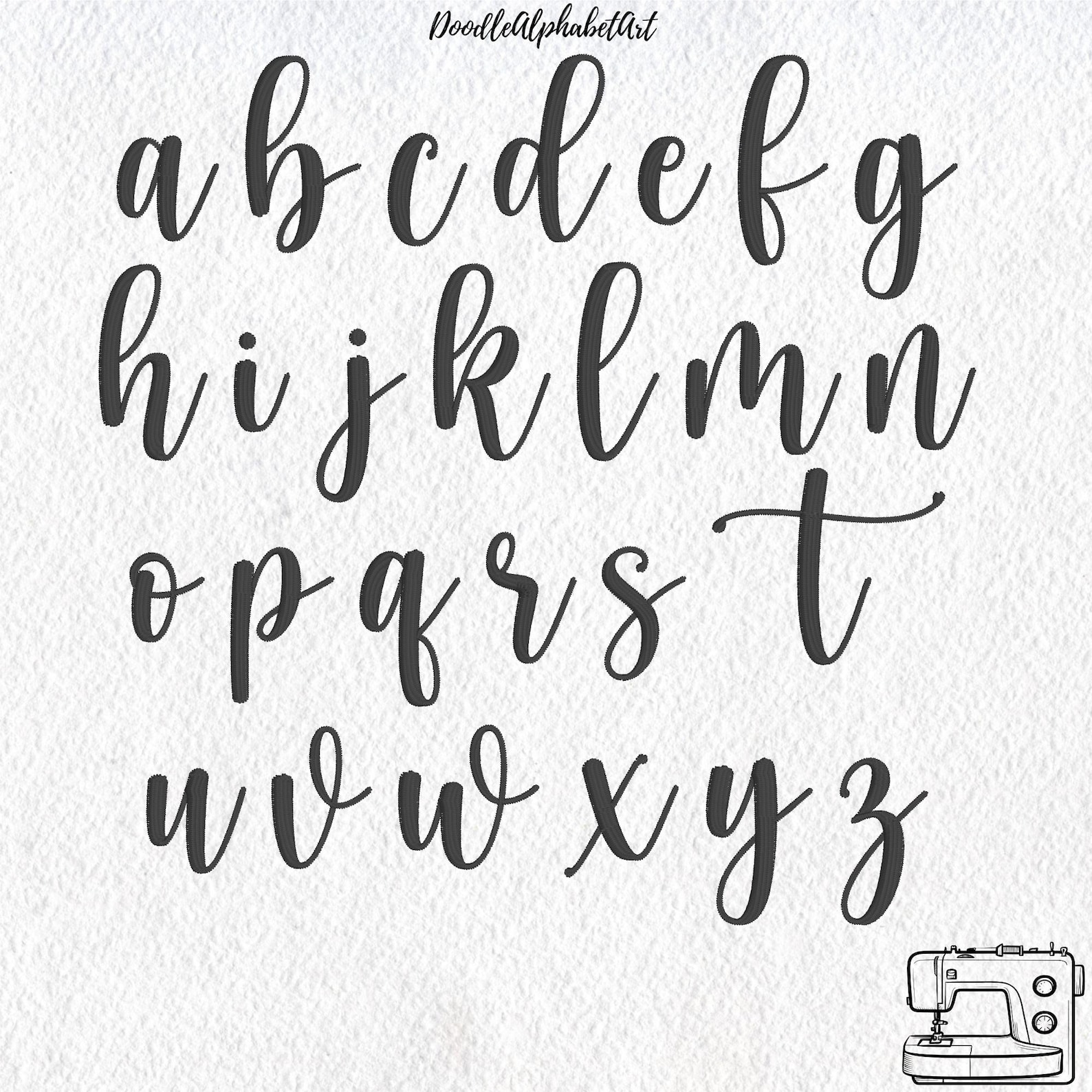 Stitch Script Duo Monogram Satin Stitch Script & Bebas Font | Duo Embroidery BX Font ...