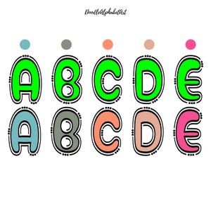 Blank Rounded Alphabet SVG PNG, Transparent Background Bouncy Letters ...