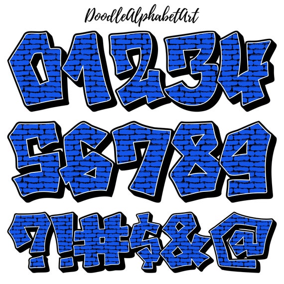 Graffiti Alphabet PNG Bundle: Grunge Brick Style (digital Download