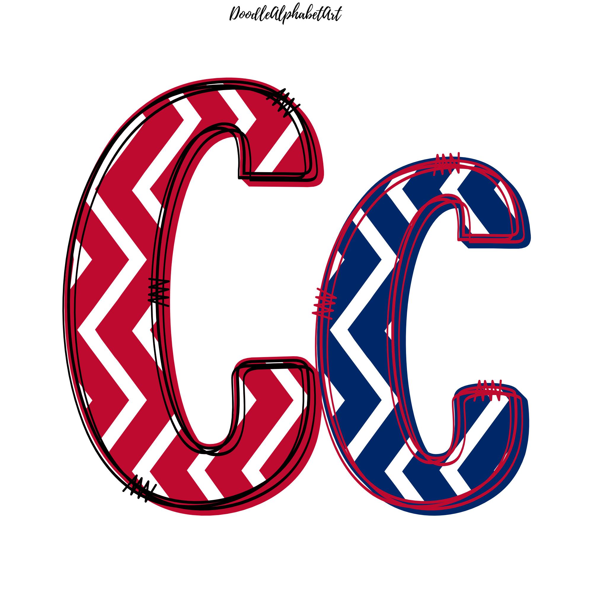 Patriotic Alphabet PNG Set: 4th of July Doodle Letters & Clip Art ...