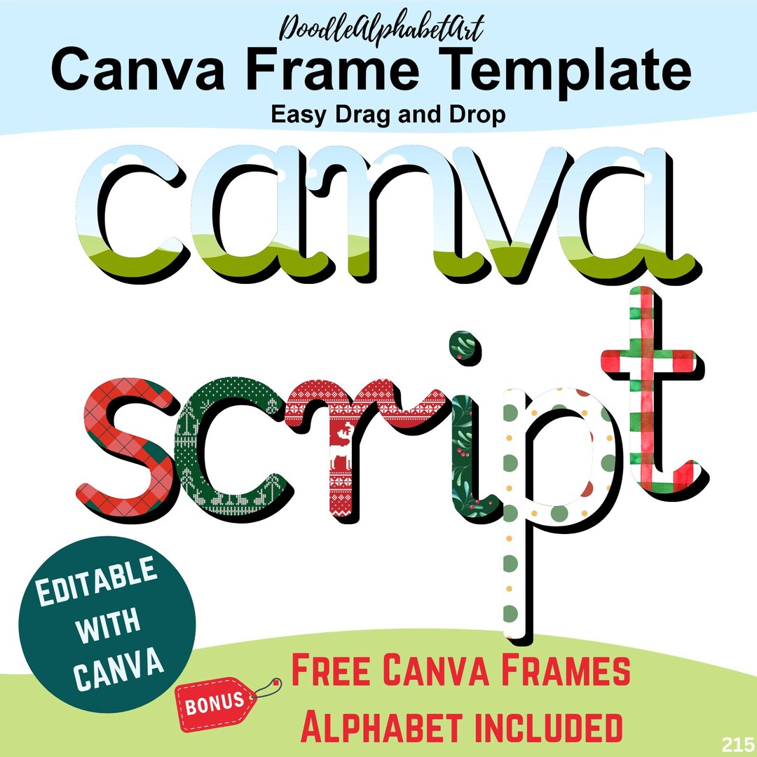 Canva Frames Letters, Playwrite Script Alphabet Uppercase and Lowercase ...