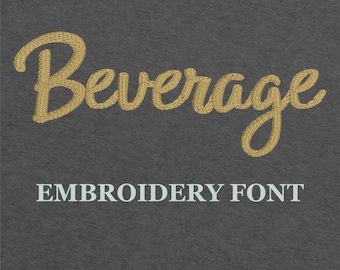 Beverage Script Embroidery Font: Classic Cursive BX (Digital Download)