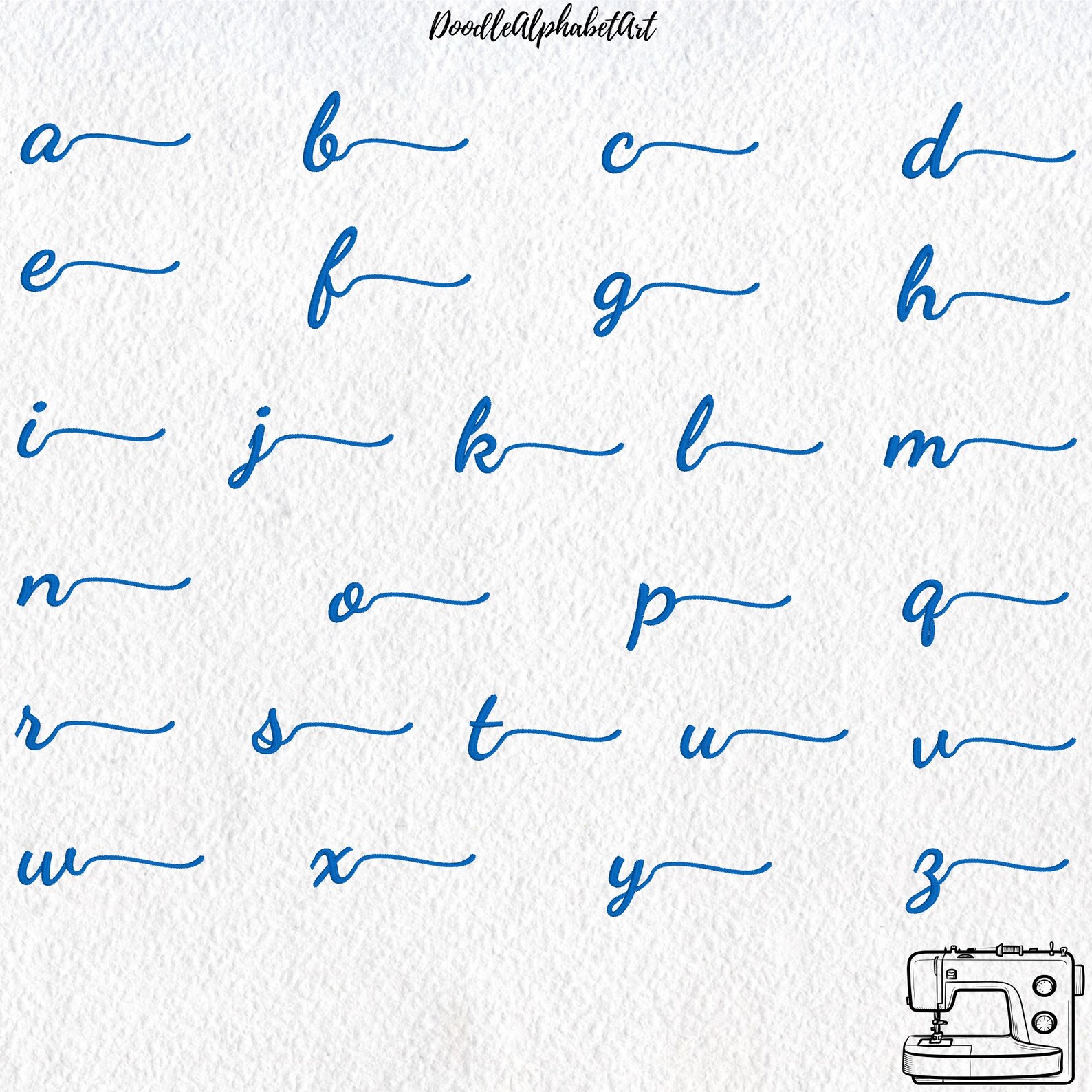 Monogram Dancing Script Embroidery Font, Stroke Alphabets, 7 Formats 5 ...