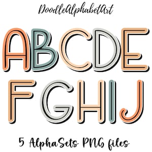 Black CenterLine Natural Handwritten Comic Font PNG, Block Shadow, Fall Colors :Atomic Tangerine, Cascade, Light Apricot, Quill Grey, Tacao