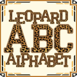 Leopard Alphabet Letters Sublimation PNG, leopard letters, digital alphabet Uppercase Letters, DIGITAL DOWNLOAD