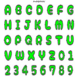 Blank Rounded Alphabet SVG PNG, Transparent Background Bouncy Letters ...