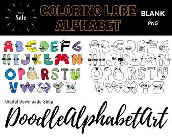 Alphabet Lore PNG Drawing for Kids Digital Doodle Alphabet 