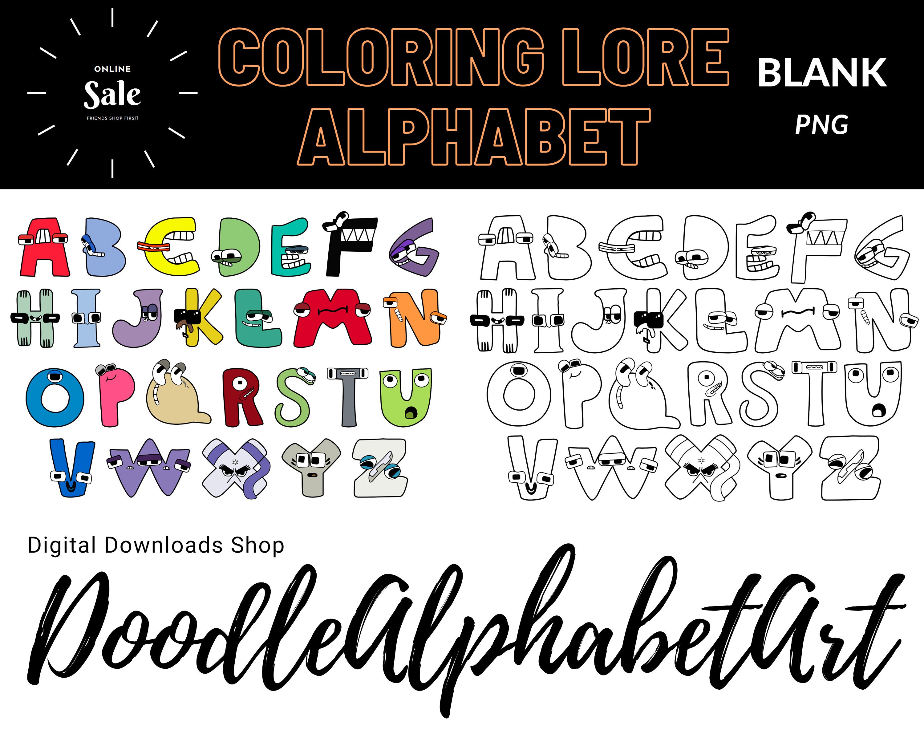 Alphabet Lore Coloring Pages - Fun and Learning Combined!