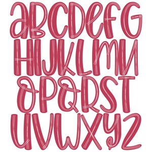 Scribble Letters PNG in 6 Colors, Orange Salmon, Alpine, Cascade ...