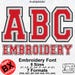 Font Pairing Red Hat & Betania Script Satin Stitch Embroidery, 2 Fonts ...