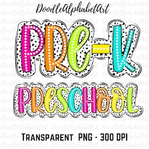 PRE-K Preschool Teacher PNG: Dalmatian Dots Design (Digital Download)