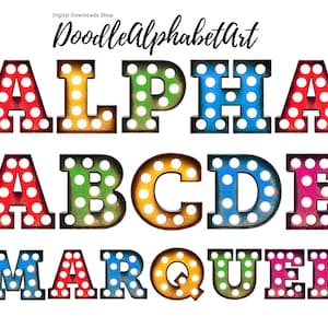 Marquee Boho Rainbow Digital Alphabet PNG. Marquee Letter PNG Graphic Clipart, Digital Bundle Alphabet, Numbers & symbols Art Sublimation