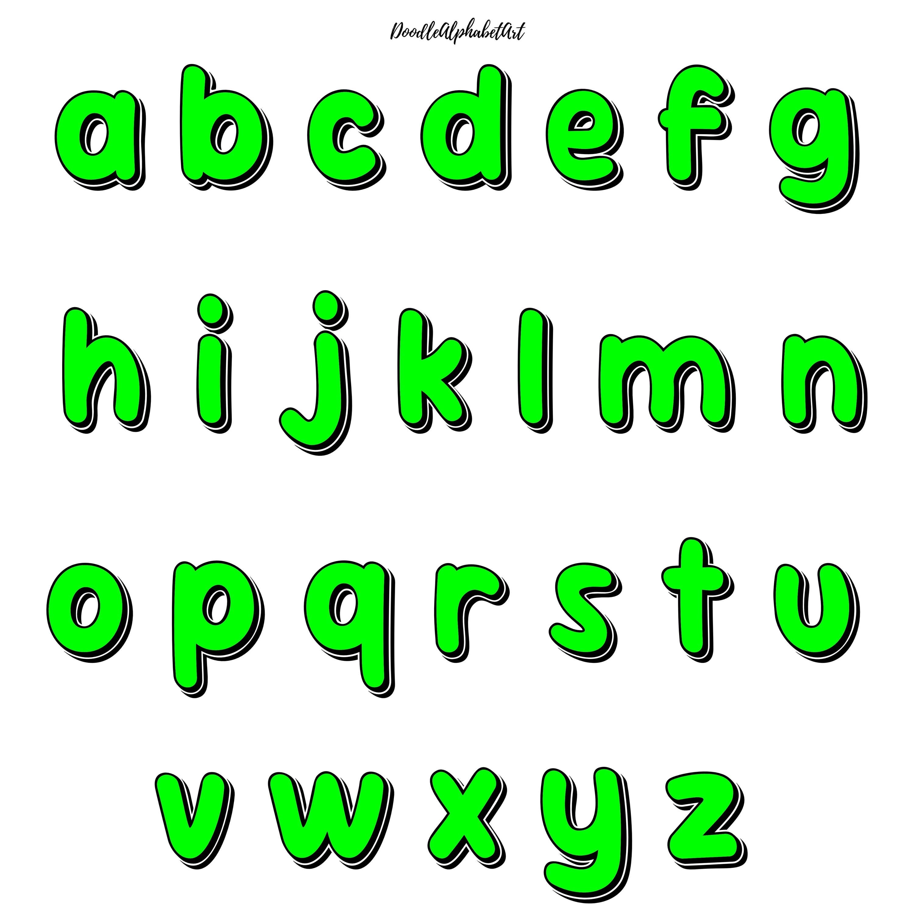 Doodle Alphabet SVG: Layered Block Shadow Letters (digital Download) - Etsy