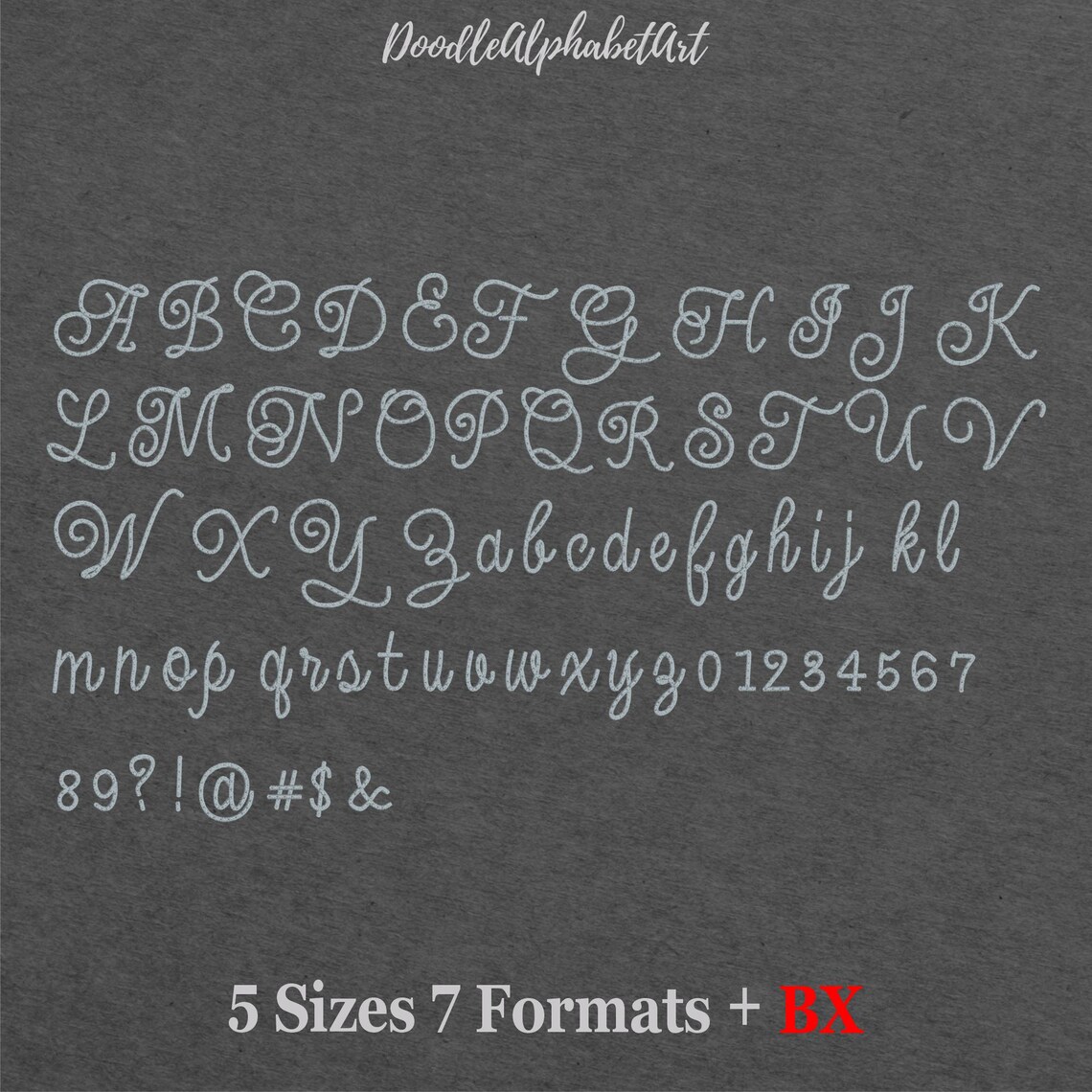 Embroidered Script Satin Script Embroidery Font: Classic Cursive (digital Download) - Etsy