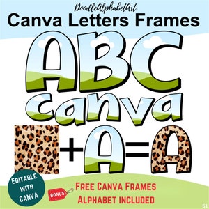 Canva Doodle Letters Drag and Drop Photos patterns or fill your own colors with Canva Frames Handwritten Font Alphabet feat. Block Shadow