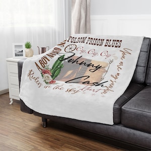 Johnny Cash Song Titles Microfiber Blanket