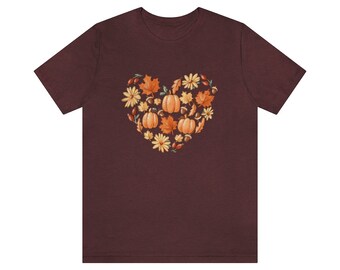 Fall Heart Bella+Canvas Ultra-Soft Short Sleeve Tee