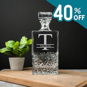 Whiskey Decanter Gift - Gift for Husband, Anniversary Gift, Bourbon Decanter for Men, Decanter, Whiskey Gift