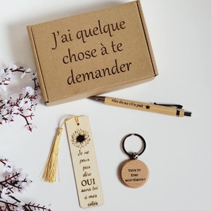Coffret cadeau personnalisé, box cadeau, demande de témoin, future mariée, témoin, demoiselle d'honneur, EVJF, accessoires personnalisés ,