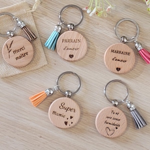 Porte clé en bois personnalisé