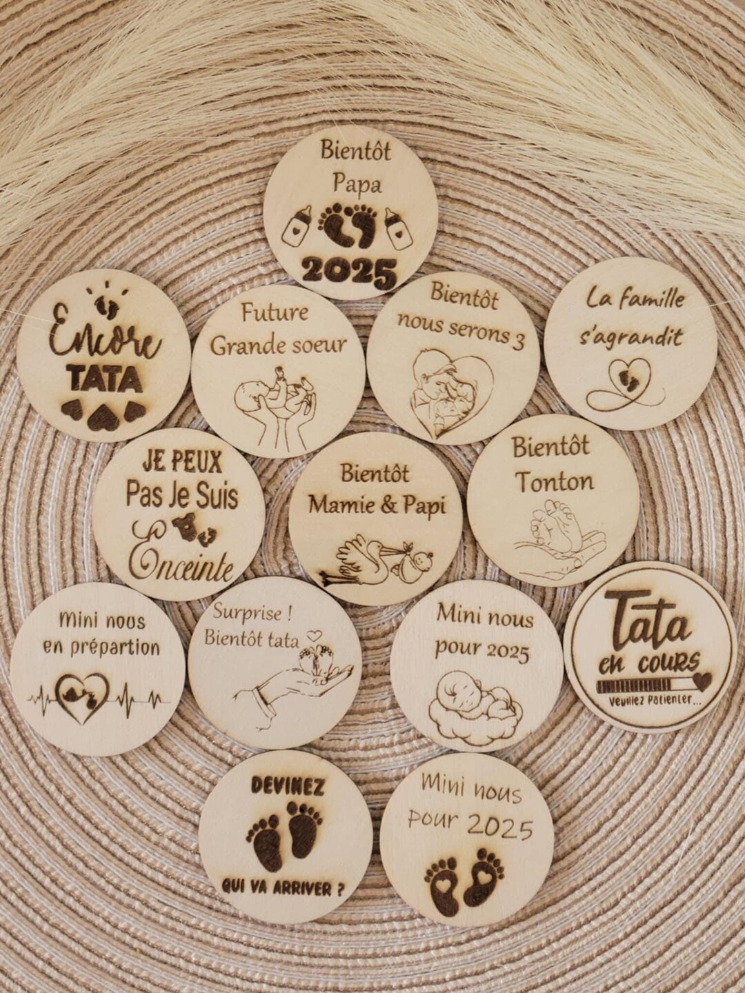 Magnet personnalisé pour annonce de grossesse - Futur mamie et papi ...